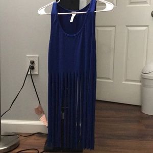 Blue Tassel Top
